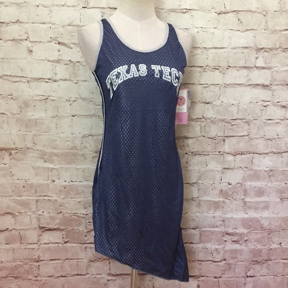 Texas Tech Mesh Jersey Tank Dress Blue Small NEW